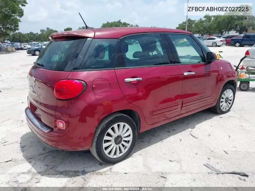 2014 Fiat 500L Easy VIN: ZFBCFABH0EZ027225 Lot: 42516584