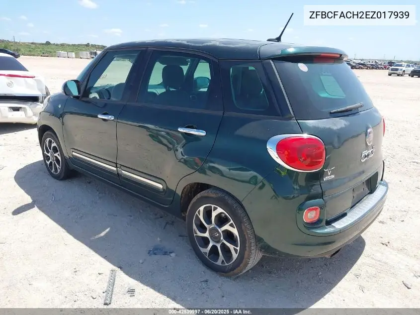 2014 Fiat 500L Lounge VIN: ZFBCFACH2EZ017939 Lot: 42539997