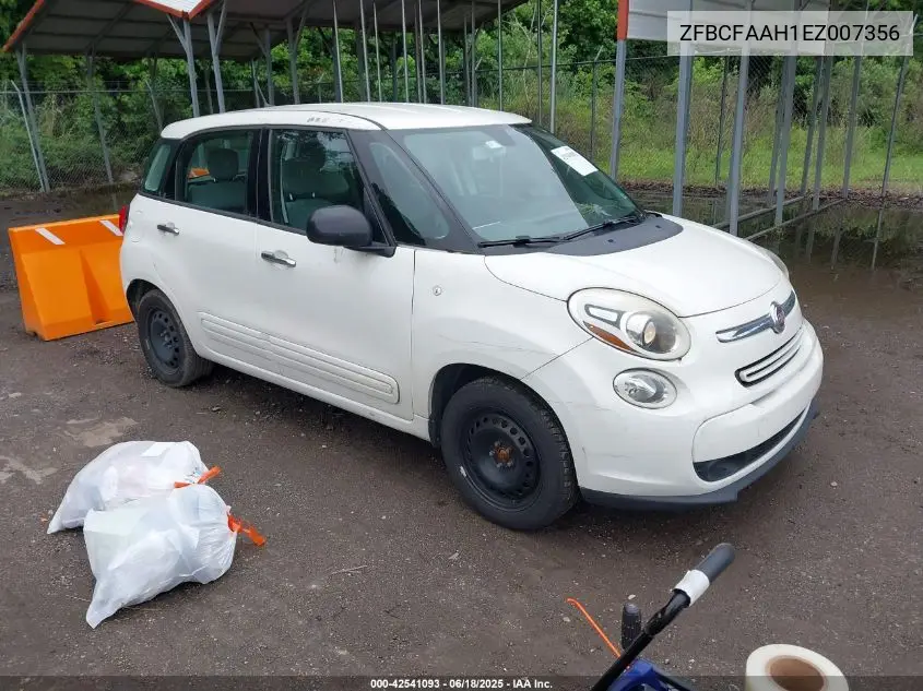 2014 Fiat 500L Pop VIN: ZFBCFAAH1EZ007356 Lot: 42541093
