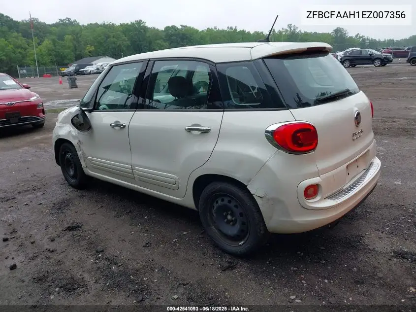 2014 Fiat 500L Pop VIN: ZFBCFAAH1EZ007356 Lot: 42541093