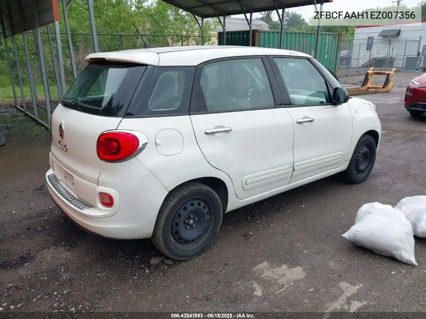 2014 Fiat 500L Pop VIN: ZFBCFAAH1EZ007356 Lot: 42541093