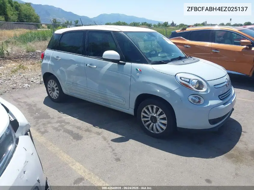 2014 Fiat 500L Easy VIN: ZFBCFABH4EZ025137 Lot: 42548939