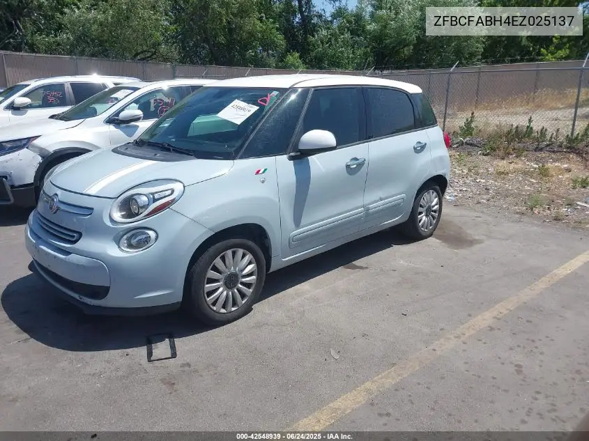 2014 Fiat 500L Easy VIN: ZFBCFABH4EZ025137 Lot: 42548939