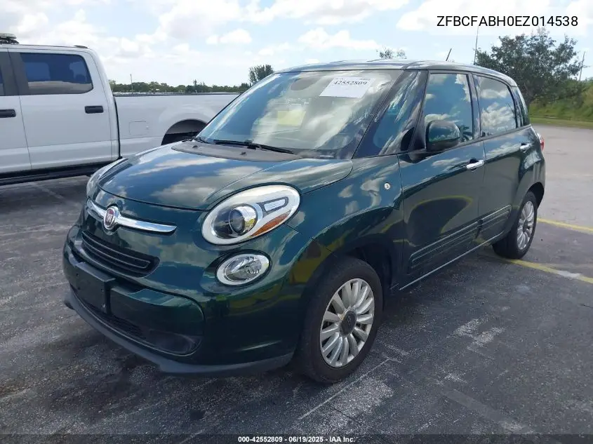 2014 Fiat 500L Easy VIN: ZFBCFABH0EZ014538 Lot: 42552809