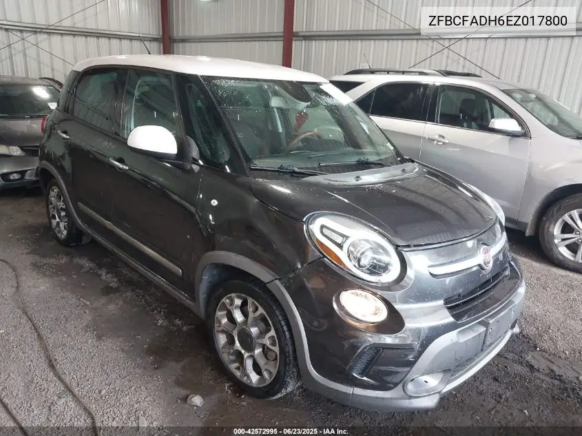 2014 Fiat 500L Trekking VIN: ZFBCFADH6EZ017800 Lot: 42572995