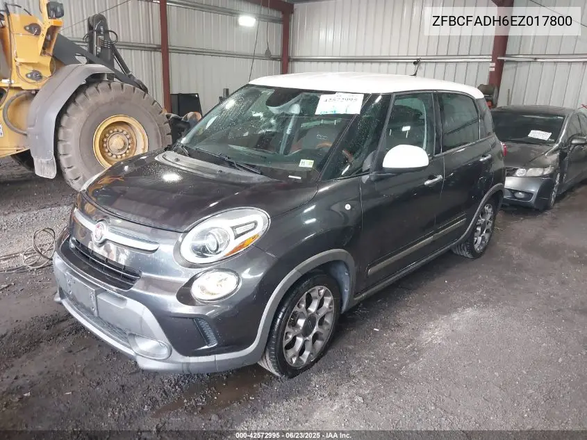 2014 Fiat 500L Trekking VIN: ZFBCFADH6EZ017800 Lot: 42572995