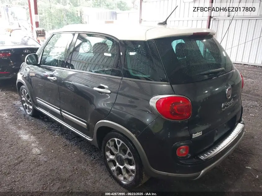2014 Fiat 500L Trekking VIN: ZFBCFADH6EZ017800 Lot: 42572995