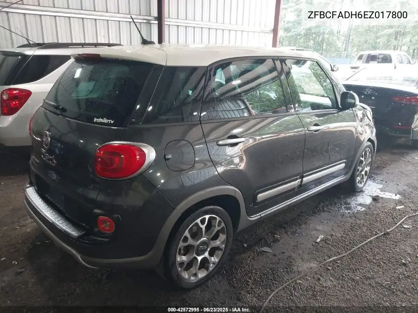 2014 Fiat 500L Trekking VIN: ZFBCFADH6EZ017800 Lot: 42572995