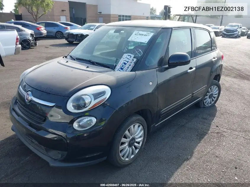 2014 Fiat 500L Easy VIN: ZFBCFABH1EZ002138 Lot: 42588407
