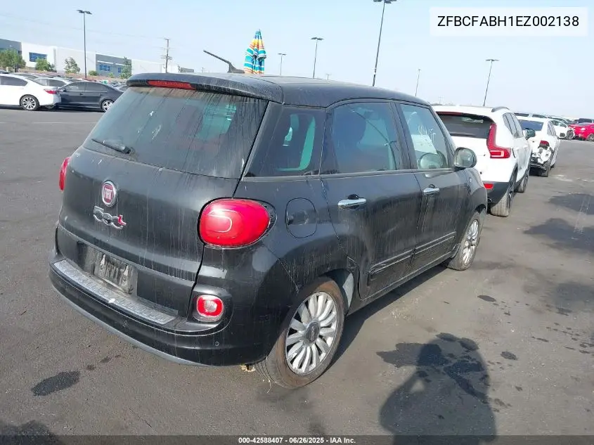 2014 Fiat 500L Easy VIN: ZFBCFABH1EZ002138 Lot: 42588407
