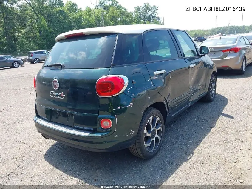 2014 Fiat 500L Easy VIN: ZFBCFABH8EZ016439 Lot: 42618268