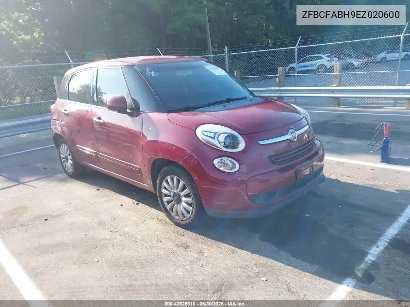 2014 Fiat 500L Easy VIN: ZFBCFABH9EZ020600 Lot: 42626910
