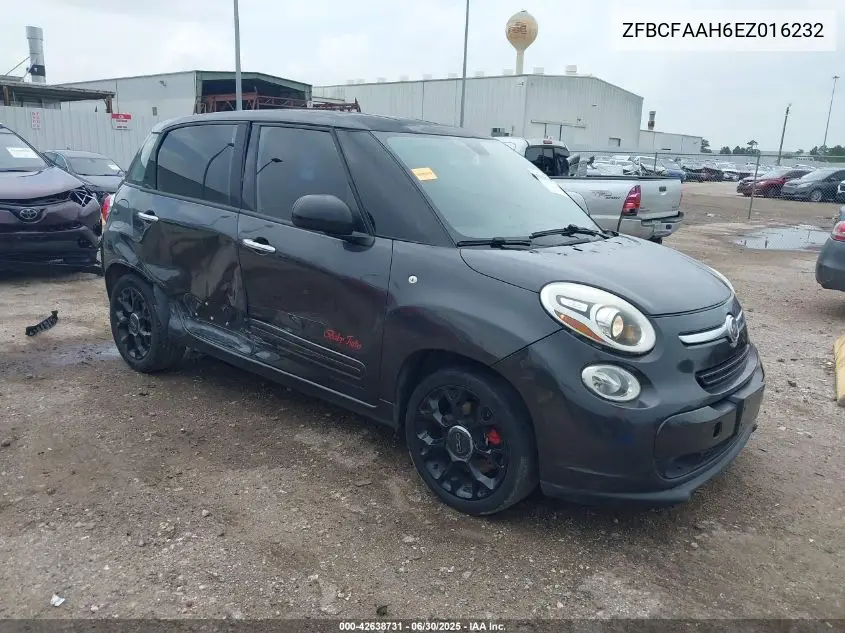 2014 Fiat 500L Pop VIN: ZFBCFAAH6EZ016232 Lot: 42638731
