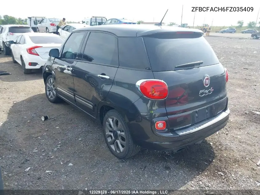 2015 Fiat 500L Lounge VIN: ZFBCFACH6FZ035409 Lot: 12329378