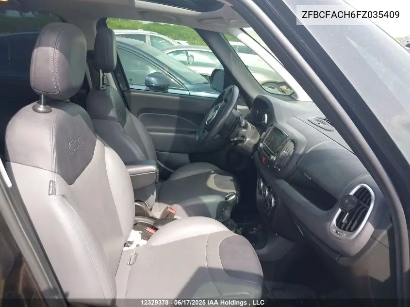2015 Fiat 500L Lounge VIN: ZFBCFACH6FZ035409 Lot: 12329378