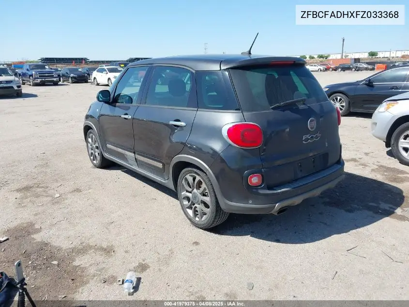 2015 Fiat 500L Trekking VIN: ZFBCFADHXFZ033368 Lot: 41979375