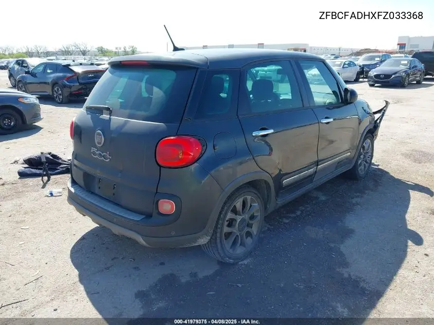 2015 Fiat 500L Trekking VIN: ZFBCFADHXFZ033368 Lot: 41979375