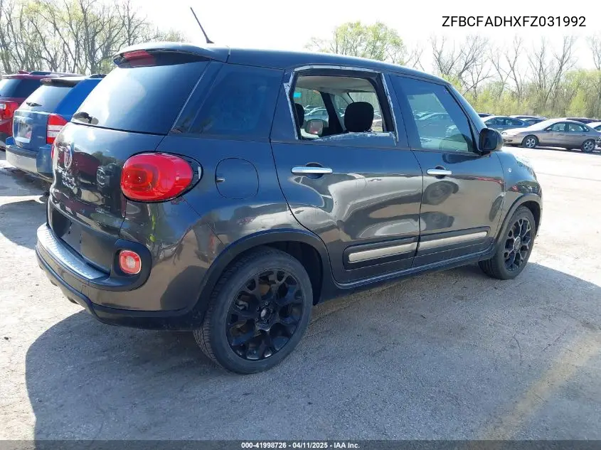 2015 Fiat 500L Urbana Trekking VIN: ZFBCFADHXFZ031992 Lot: 41998726