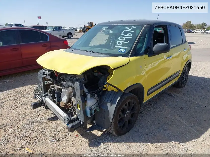 2015 Fiat 500L Urbana Trekking VIN: ZFBCFADH4FZ031650 Lot: 42125476