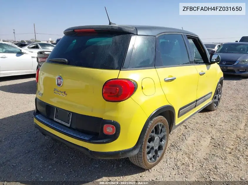 2015 Fiat 500L Urbana Trekking VIN: ZFBCFADH4FZ031650 Lot: 42125476