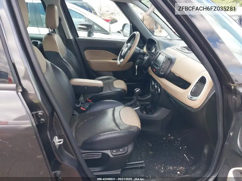2015 Fiat 500L Lounge VIN: ZFBCFACH6FZ035281 Lot: 42306531