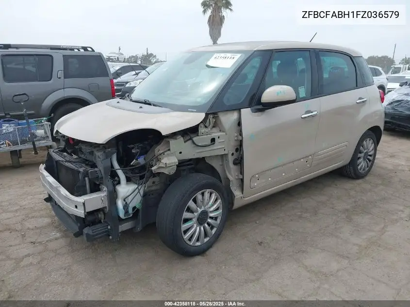 2015 Fiat 500L Easy VIN: ZFBCFABH1FZ036579 Lot: 42358118