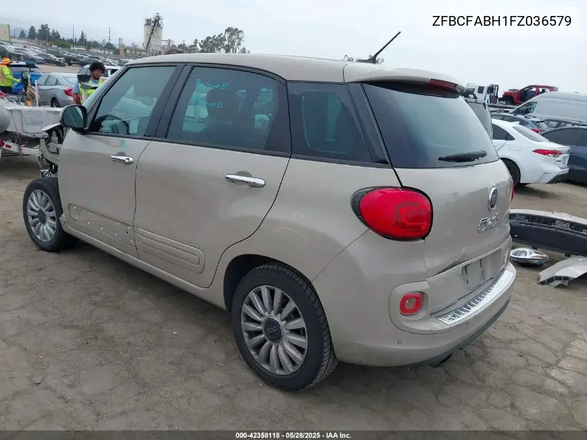 2015 Fiat 500L Easy VIN: ZFBCFABH1FZ036579 Lot: 42358118