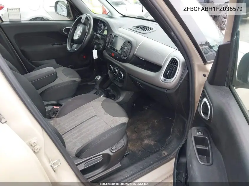 2015 Fiat 500L Easy VIN: ZFBCFABH1FZ036579 Lot: 42358118