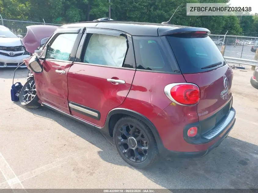 2015 Fiat 500L Urbana Trekking VIN: ZFBCFADH0FZ032438 Lot: 42398118