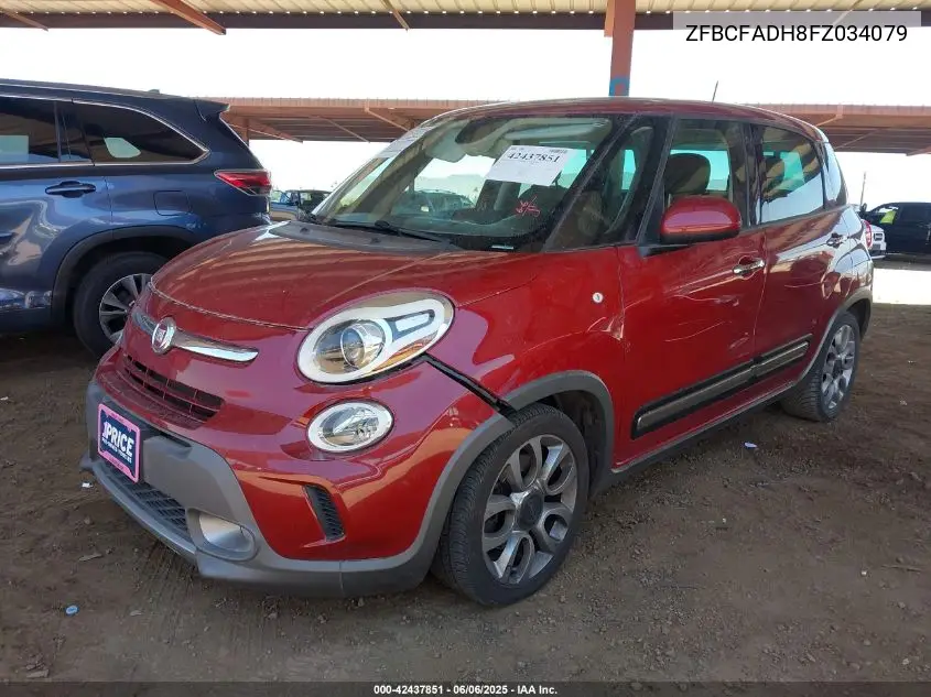 2015 Fiat 500L Trekking VIN: ZFBCFADH8FZ034079 Lot: 42437851