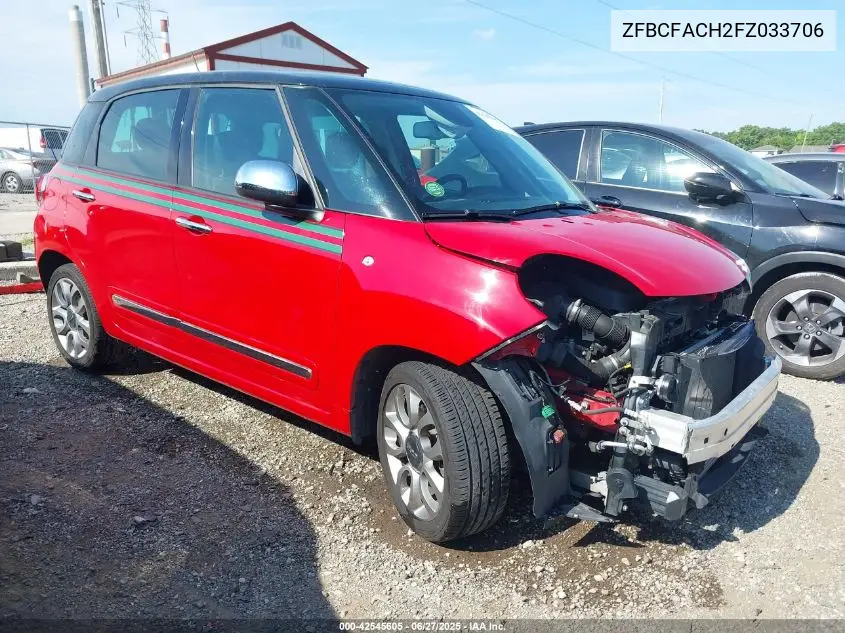 2015 Fiat 500L Lounge VIN: ZFBCFACH2FZ033706 Lot: 42545605