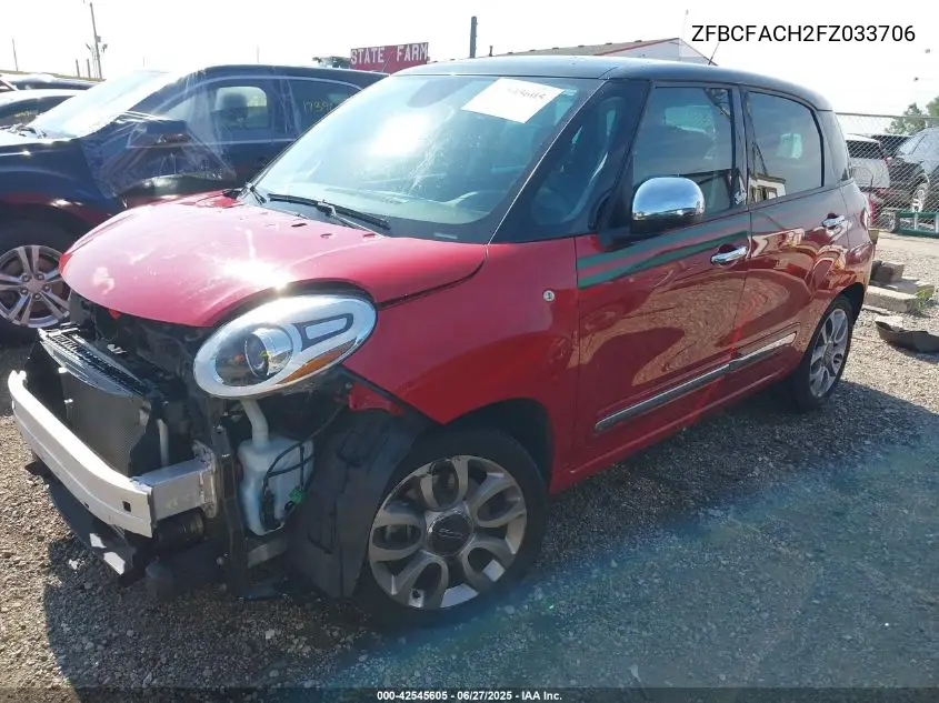 2015 Fiat 500L Lounge VIN: ZFBCFACH2FZ033706 Lot: 42545605