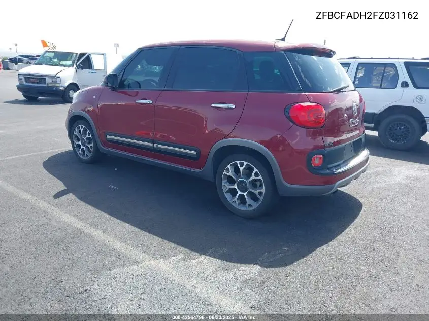 2015 Fiat 500L Trekking VIN: ZFBCFADH2FZ031162 Lot: 42564796