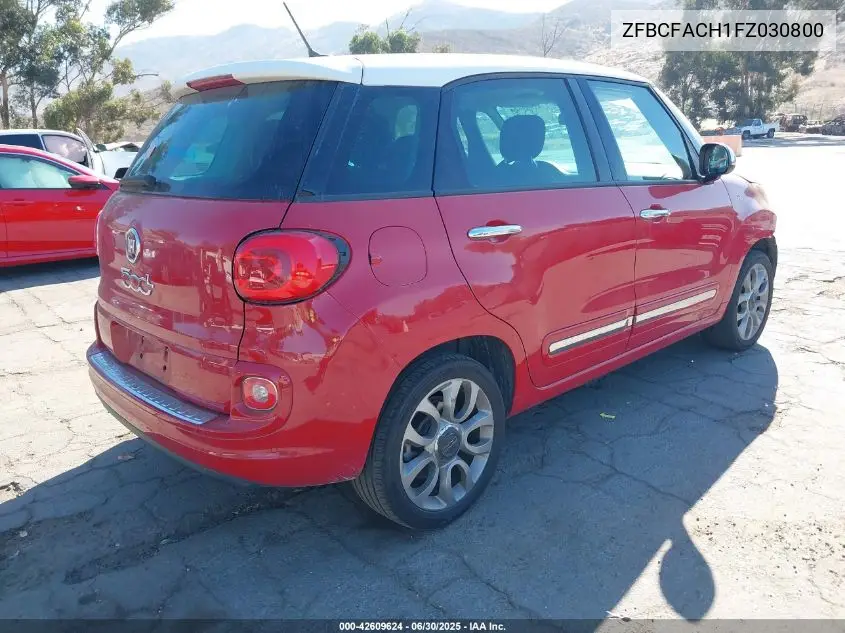 2015 Fiat 500L Lounge VIN: ZFBCFACH1FZ030800 Lot: 42609624