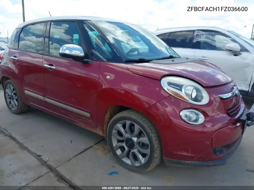 2015 Fiat 500L Lounge VIN: ZFBCFACH1FZ036600 Lot: 42612066