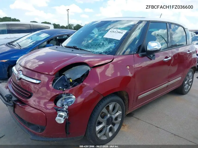 2015 Fiat 500L Lounge VIN: ZFBCFACH1FZ036600 Lot: 42612066