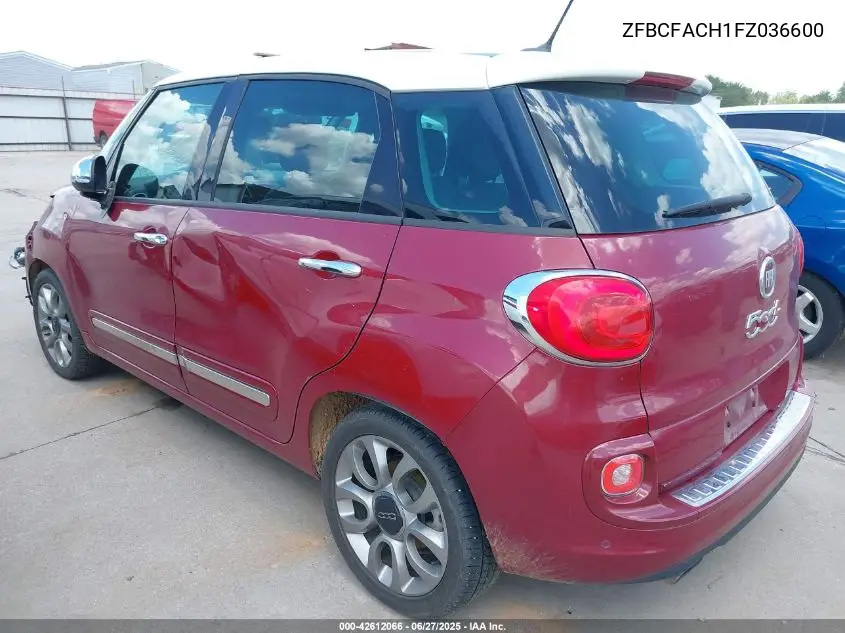 2015 Fiat 500L Lounge VIN: ZFBCFACH1FZ036600 Lot: 42612066