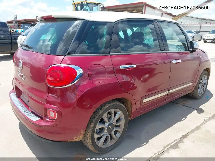 2015 Fiat 500L Lounge VIN: ZFBCFACH1FZ036600 Lot: 42612066