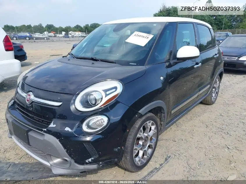 2016 Fiat 500L Trekking VIN: ZFBCFADH5GZ037393 Lot: 42601618