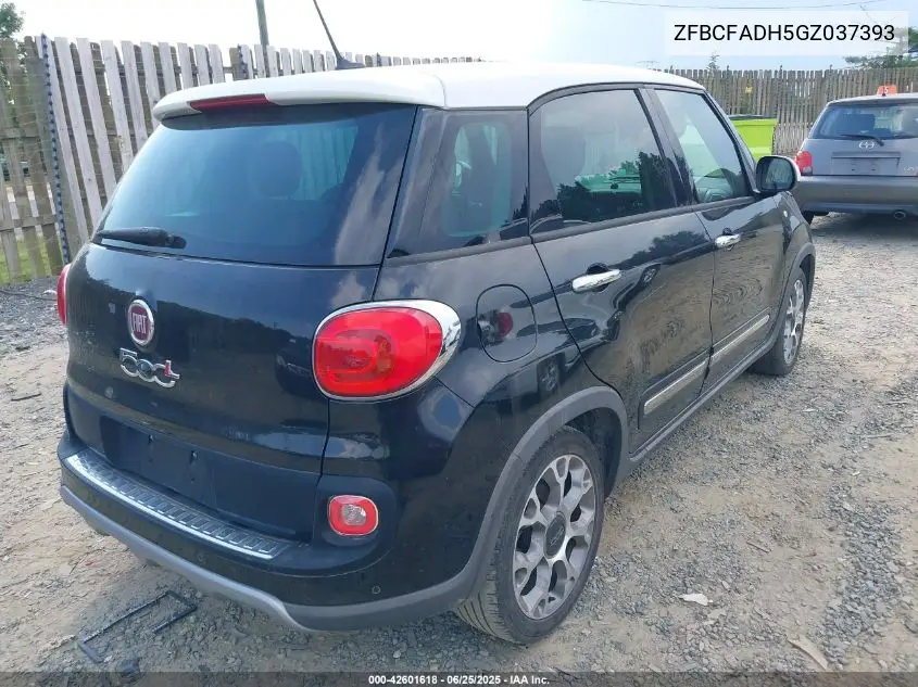2016 Fiat 500L Trekking VIN: ZFBCFADH5GZ037393 Lot: 42601618