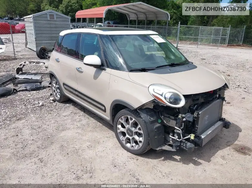 2017 Fiat 500L Trekking VIN: ZFBCFADH0HZ038730 Lot: 42344531