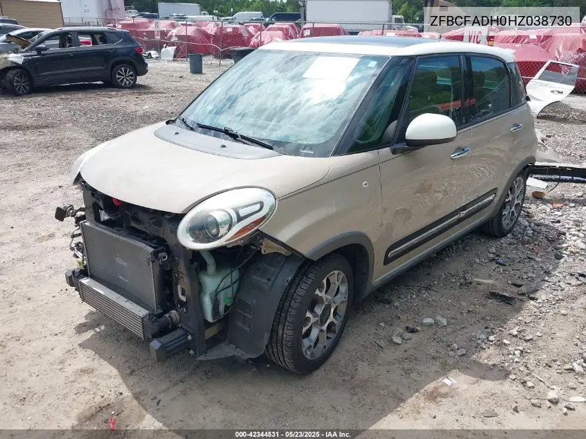 2017 Fiat 500L Trekking VIN: ZFBCFADH0HZ038730 Lot: 42344531