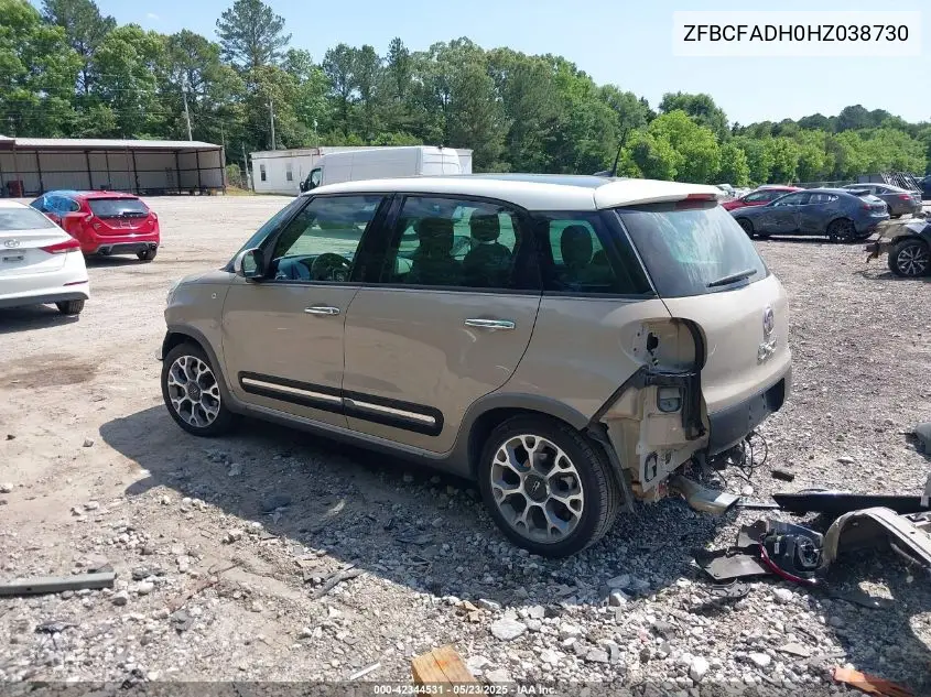 2017 Fiat 500L Trekking VIN: ZFBCFADH0HZ038730 Lot: 42344531