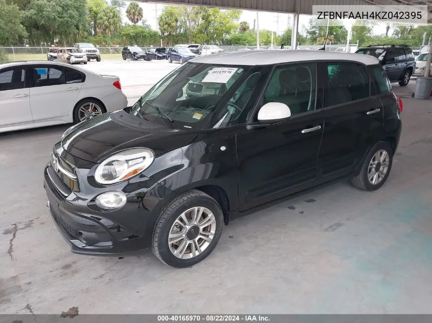 2019 Fiat 500L Pop VIN: ZFBNFAAH4KZ042395 Lot: 40165970