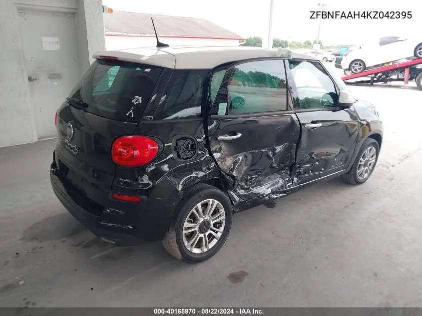 2019 Fiat 500L Pop VIN: ZFBNFAAH4KZ042395 Lot: 40165970