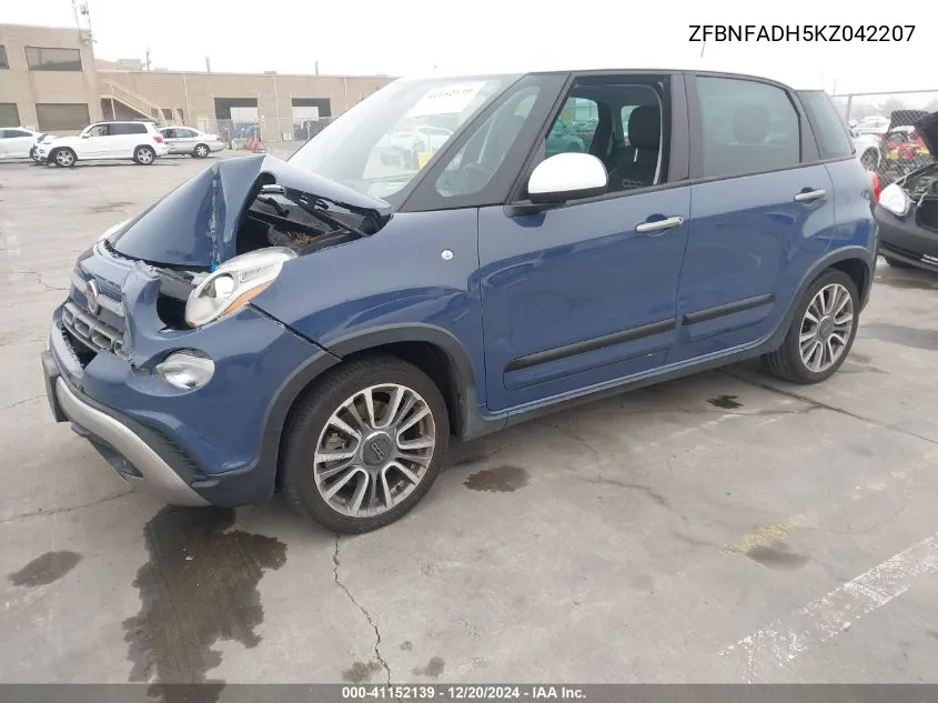 2019 Fiat 500L Trekking VIN: ZFBNFADH5KZ042207 Lot: 41152139