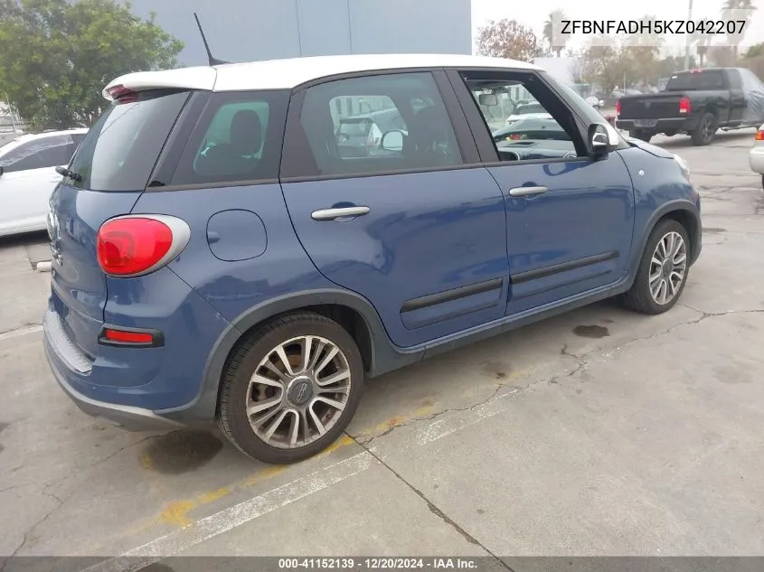 2019 Fiat 500L Trekking VIN: ZFBNFADH5KZ042207 Lot: 41152139