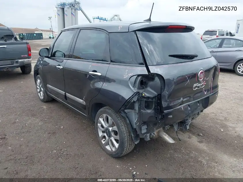 2020 Fiat 500L Lounge VIN: ZFBNFACH9LZ042570 Lot: 42272259