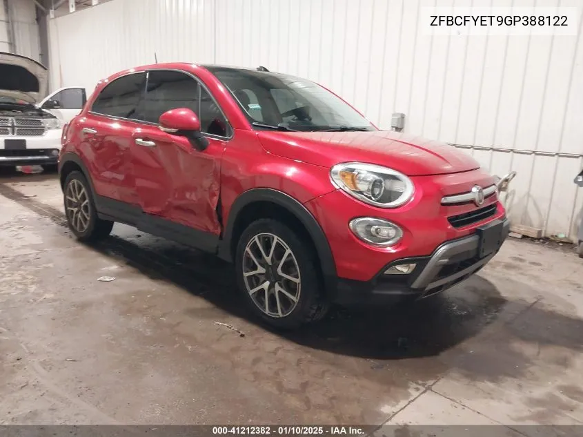 2016 Fiat 500X Trekking Plus VIN: ZFBCFYET9GP388122 Lot: 41212382