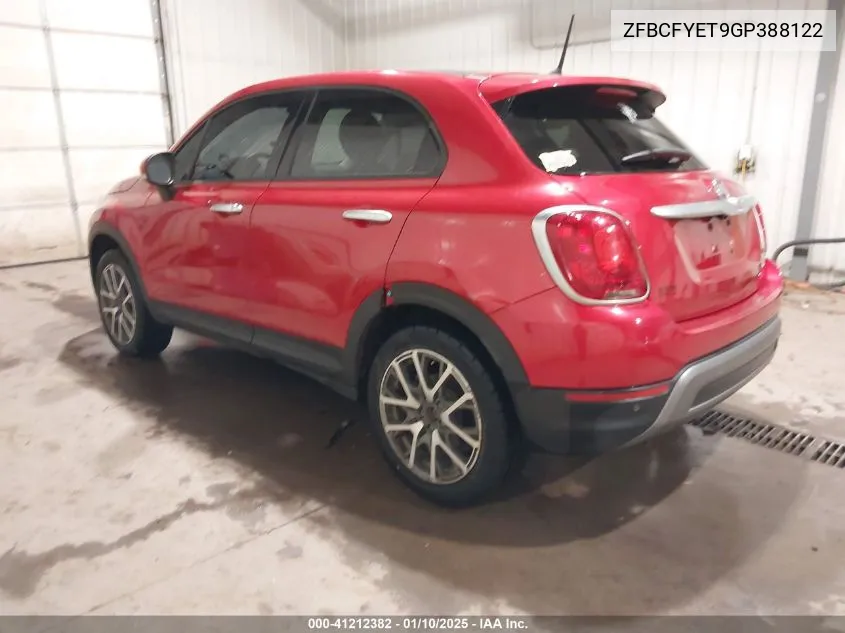 2016 Fiat 500X Trekking Plus VIN: ZFBCFYET9GP388122 Lot: 41212382